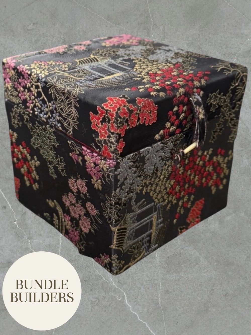 $10 Add-on | Vintage Japanese Brocade Fabric Hinged Box